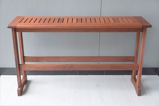 Transform a bar bench seat into a planter stand